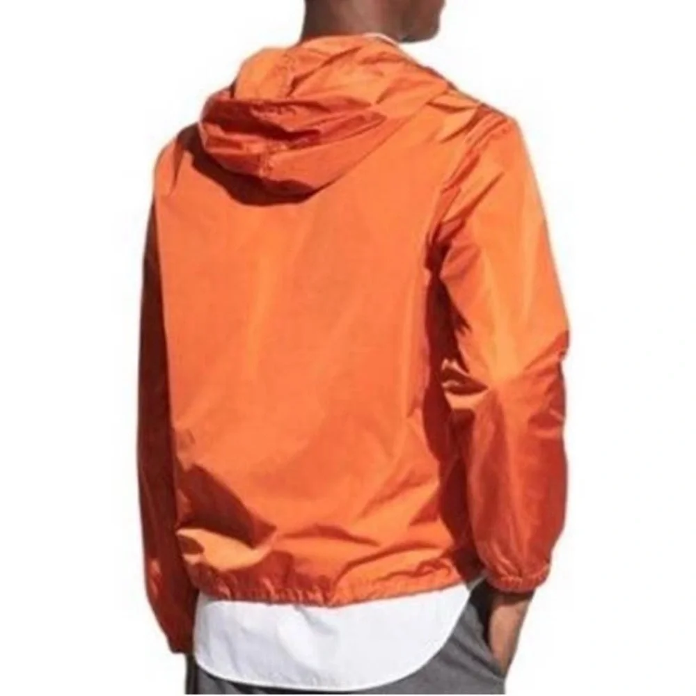 VINCE Men's Orange Windbreaker Jacket - Picture 2 of 10